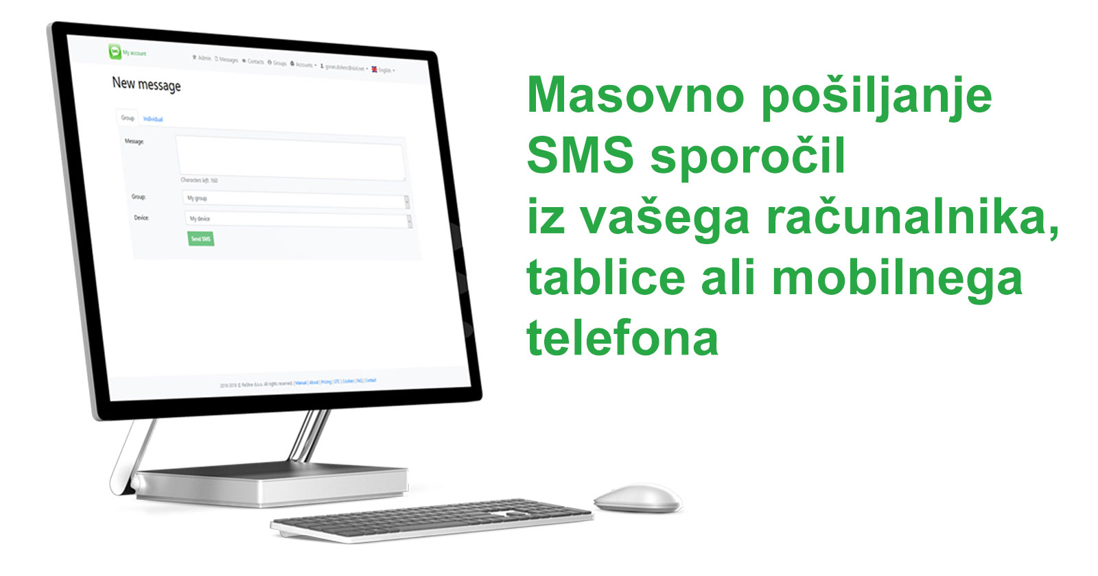 SMS pošiljatelj - masovno pošiljanje SMS sporočil